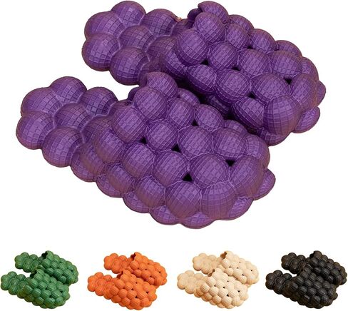 Funny Bubble Massage Slippers for Women Men Soft Non-slip Spa Slippers Shower Bedroom Slippers Gym House Slippers, Fashion Unisex Stress Relief Slide Reflexology Sandals in Saudi Arabia