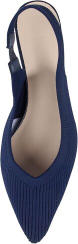 Yeojou Women's Women's Ite Slingback Heels Hitten Heel Knit Pumps Shoes in Saudi Arabia