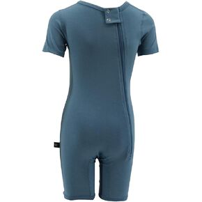 Berlin Body Zipper For Kids | Blue | Onesie Bodyshort With Zipper | Adaptive Clothing For Children With Special Needs