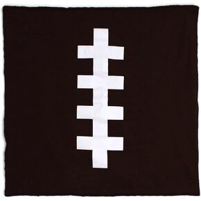 Dear Baby Gear Baby Blankets, Sports Football, Minky Brown, No Ruffle