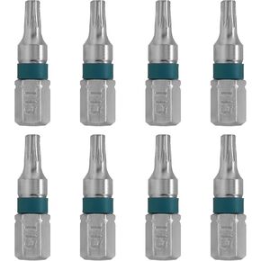 8 PCS T15 Hex Shank 1/4" Hex Bit 25mm x 15mm Screwdriver Bit