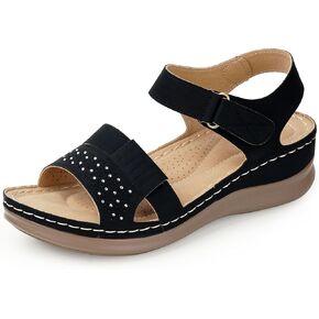 Wedge Sandals for Women Dressy - Comfortable Womens Wedge Sandals Low Heel Walking Flat Shoes