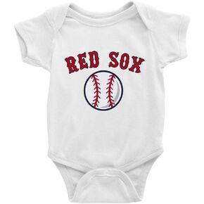 GKrepps Red Sox Baseball Baby Boy Girl Clothes Newborn Organic Bodysuit Romper