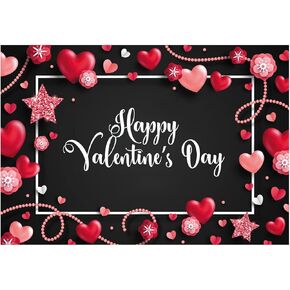 YYNXSY 8X6FT Pink Heart-Shaped Valentine's Day Photography Decoration Background Room Party Decoration Banner Star Party Holiday Background Vinyl Photo Booth Props YY-5003