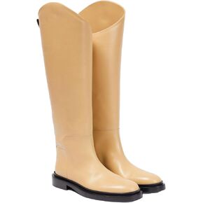 Knee High Boots for Women Low Heel Leather Boots Riding Boots Fashion Moto Biker Boots Comfortable Long Boots