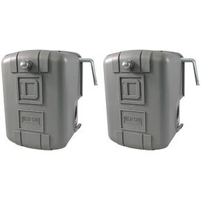 Square D by Schneider Electric 9013FSG2J24M4 Air-Pump Pressure Switch, NEMA 1, 40-60 psi Pressure Setting, 20-65 psi Cut-Out, 15-30 psi Adjustable Differential, Low-Pressure Cut-Off (2-(Pack))