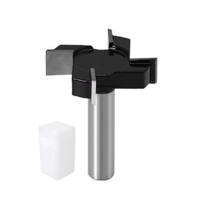 CNC Spoilboard Surfacing Router Bit, 1/2" Shank, 2" Cutting Diameter, Carbide Insert Planing Bit, Wood Milling Woodworking Tool, Flattening Router Bit for Slab Flattening and Planing