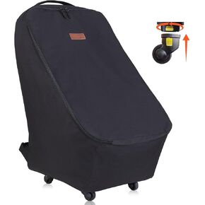 Car seat travel bag with wheels,Backpack car seat bag,Waterproof fabric,Universal size car seat bag,Black