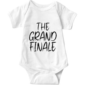 The Grand Finale Pregnancy Announcement Baby Bodysuit Newborn Outfits Baby Romper Infant One Piece Outfits