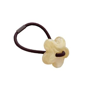 Women's Resin Flower Elastic Hairband Soft High Elasticity Ponytail Clip Hair Rope Suitable for Multi-occasion Use