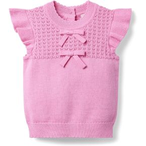 Janie and Jack Girls' Pointelle Sweater Top (Toddler/Little Big Kid)