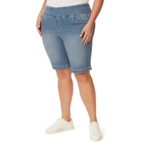 Gloria Vanderbilt Women's Plus Size Amanda Pull On Bermuda Short, Arroyo