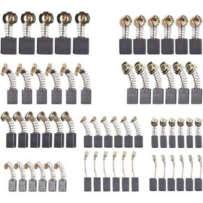 60PCS Electric Motor Carbon Brushes Replacement, 10 Different Models of Carbon Brushes Suitable for The Maintenance of Carbon Brush Motors