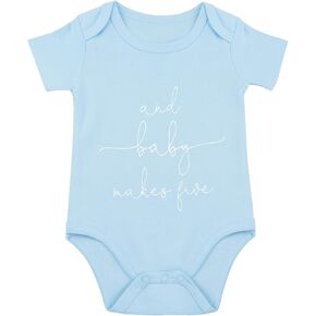 And Baby Makes Five Baby Bodysuit Baby Announcement Bodysuit Coming Soon Bodysuit Pregnancy Announcement Baby Bodysuit