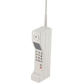 Ejoyous Retro Phone Prop, Vintage Brick Mobile Phone Old Fashioned Cellphone Ornament Photographic Props for Home Stage Desktop Decoration (White)