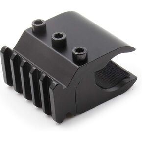 Tatcical Flashlight & Scope Optics Ring Sight Mount Set, Barrel Clamp Mount with Standard Rail for 10~12 Gauge/13~15Gauge