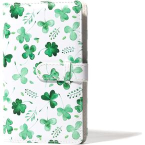 Pattern Printed Photo Album 3 Inch 96 Pockets Mini Picture Compatible with Fujifilm Instax Polaroid Mini 11/8/9/7s/25/70/90 Instant Camera Name Card Holder-Clover