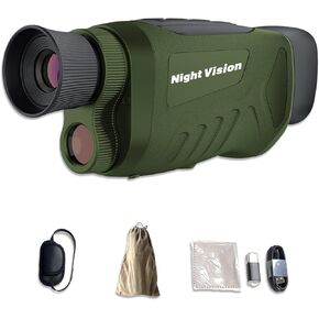 Night Vision Monocular with 8X Zoom 2500mAh Rechargeable Battery, Digital Infrared Monoculars for 100% Darkness, for Travel, Camping, Hunting and Outdoor Activities