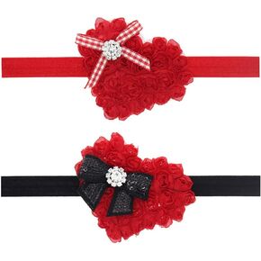 Baby Girls Flower Beadband Lips Valentine Days Redlips Flower Hair Band JHV04 in Kuwait