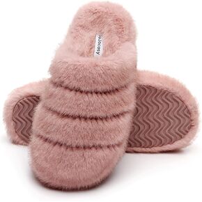 Women's Comfort EVA Footbed Scuff Closed- toe Lady's Premium Plush Warm Indoor Mule Slippers