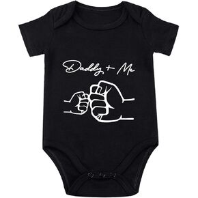 listery Daddy and Me Onesie Infant Baby Bodysuit I Love Dad Onesie Funny Father's Day Outfits 0-6Months
