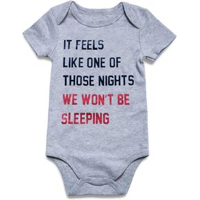 Baby Girl Boy Clothes 0-3 Months Infant Boy Funny Romper It Feels We Won't Be Sleeping Printed Newborn One Piece Bodysuit