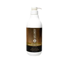 Wellness Premium Products Wellplex Hemp Infused Rejuvenating Conditioner | Deep Repair & Hydration for Damaged, Color-Treated Hair | Organic Formula with Hyaluronic Acid & Fiberplex | Vegan 1 Liter
