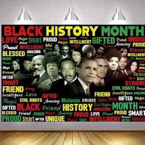 خلفية شهر التاريخ الأسود ، احتفال أمريكي من أصل أفريقي لافتة كبيرة 70.8x43.3 بوصة ، فبراير العطل الأسود كبرياء صورة مستوحاة من أفريقيا الخلفية لزخارف التاريخ الأسود in Kuwait