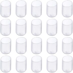 Screw Thread Protector Cover Rubber End Caps, [for Screw, Bolt] - 9/16"(15mm) ID/Clear/20pcs