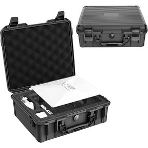 Starlink Mini Case, Hard Waterproof Travel Case for Mini Starlink with Molded Foam for Mini Accessories, Lockable Storage Case Black (Black)