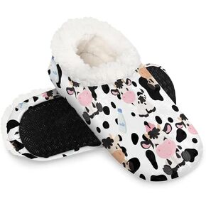 Women's Fuzzy Foldable Lightweight Slippers, Cozy Lined House Shoes with Non-Slip Sole, Soft Warm Bedroom Slipper Socks for Men Indoor Outdoor