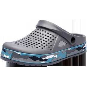 Gray Color Designer Non Slip Youth Garden Comfortable Cloud Soft Slides Sandals Medical Clogs Shoes