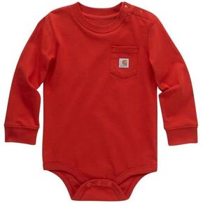 Carhartt long-sleeve bodysuit, Molten Lava - 18 Month