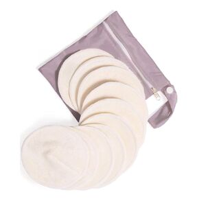 Kindred Bravely Organic Reusable Nursing Pads, Washable, for Breastfeeding & Leaking with Carry Bag, 10 Pack (Twilight)
