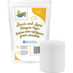 Hook and Loop Tape for Diaper, 2M Super Soft Hooks Tape with Adhesive, DIY Baby pet Diaper Tape Extender, Infant Diaper Tape Fastener