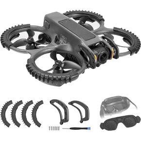 FPVtosky Comprehensive 3-in-1 Accessories Set for DJI Avata 2 & Goggle 3 - Protect Your Drone! Includes DJI Avata 2 Gimbal Bumper Guard, Lens Protect Bar, Propeller Guard, and Goggles 3 Dust Cover