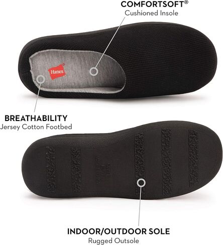 Hanes Women's Soft Waffle Knit Clog Slippers with Indoor/Outdoor Sole in Saudi Arabia