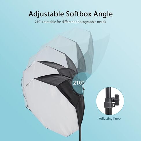 Pioneerworks Softbox Firtbox Lighting Kit ، مجموعة إضاءة مستمرة مع 2pcs 135w 5500k ، إضاءة استوديو الصور الاحترافية لتسجيل الفيديو ، تصوير صورة in Kuwait