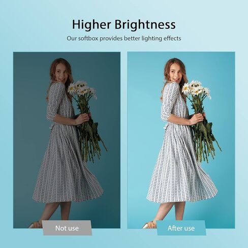 Pioneerworks Softbox Firtbox Lighting Kit ، مجموعة إضاءة مستمرة مع 2pcs 135w 5500k ، إضاءة استوديو الصور الاحترافية لتسجيل الفيديو ، تصوير صورة in Kuwait