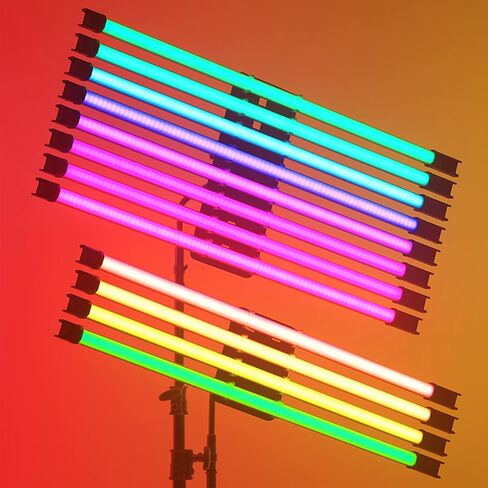 Godox TL120-K4 Tube Light, Full-Color RGB Tube Light, CRI 96 TLCI 98, Color Temper 2700K-6500K, 0-100% Dimmable, 39 FX Effects, 2600mAh Built-in Lithium Battery, Smartphone APP, with Remote Control in Saudi Arabia