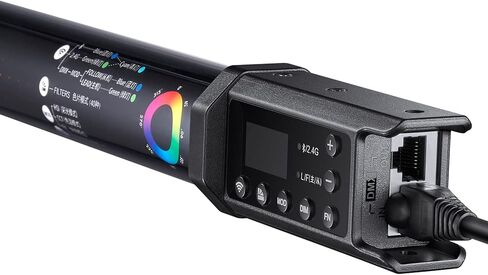 Godox TL120-K4 Tube Light, Full-Color RGB Tube Light, CRI 96 TLCI 98, Color Temper 2700K-6500K, 0-100% Dimmable, 39 FX Effects, 2600mAh Built-in Lithium Battery, Smartphone APP, with Remote Control in Saudi Arabia