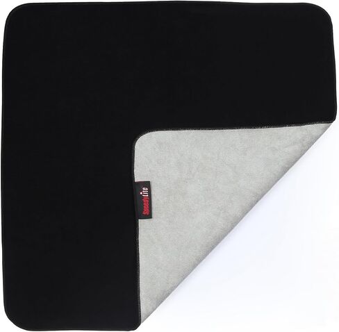 Camera Wrap Cloth – Self Stick Microfiber Wrap with Waterproof Mid-Layer - Versatile Tech Wrap for Cameras Lenses Tablets and Laptops - 18 or 15 inch - Black in Saudi Arabia
