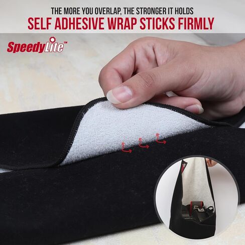 Camera Wrap Cloth – Self Stick Microfiber Wrap with Waterproof Mid-Layer - Versatile Tech Wrap for Cameras Lenses Tablets and Laptops - 18 or 15 inch - Black in Saudi Arabia