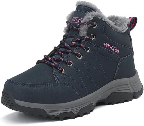 UIKGITP Womens Winter Sport Waterproof Boots Snow Boots Fur Lined Warm Ankle Boots Slip On Stylish Fuzzy Hiking Women Booties in Saudi Arabia