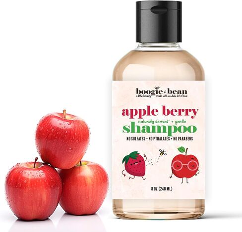 Kids Shampoo, Apple Berry Kids Hair Shampoo and Conditioner, Tear Free For Toddlers, Babies and Infants Curly Hair, Thick Natural 4c Hair, Coils, Braids and Waves in Kuwait