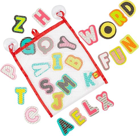 أليكس: ملصقات باث ABC في الحوض - رسائل الرغوة مجموعة ألعاب الحمام ، التعلم الأبجدي ، حقيبة شبكة تخزين الحوض ، تعليمية ، أطفال وأطفال صغار من 2+ in Kuwait