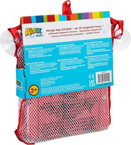 أليكس: ملصقات باث ABC في الحوض - رسائل الرغوة مجموعة ألعاب الحمام ، التعلم الأبجدي ، حقيبة شبكة تخزين الحوض ، تعليمية ، أطفال وأطفال صغار من 2+ in Kuwait