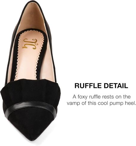 Journee Womens Marek Pointed Toe Mid Heel Pumps in Saudi Arabia