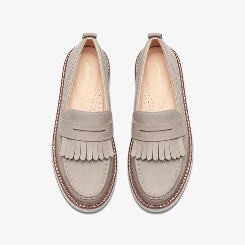 Clarks Women's Orianna W Loafer, Stone Nubuck, 10 in Kuwait