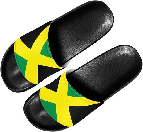 Forchrinse Jamaican Flag Mens Womens Slide Sandals Indoor Outdoor Sandals Slippers Lightweight Soft Shower Slippers in Kuwait
